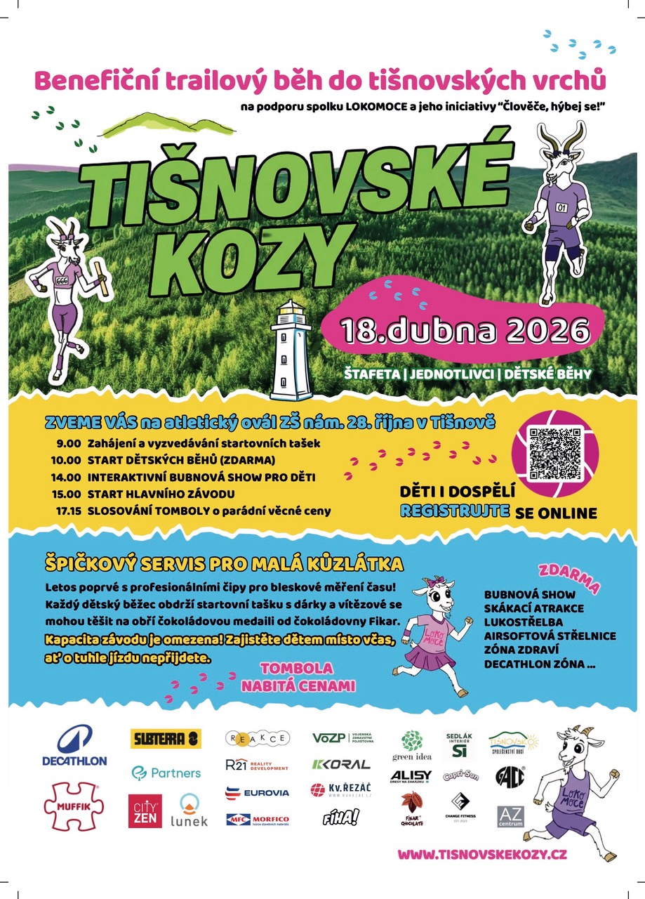 Obec Žďárec - 2. ročník benefičního běhu Tišnovské Kozy 2026