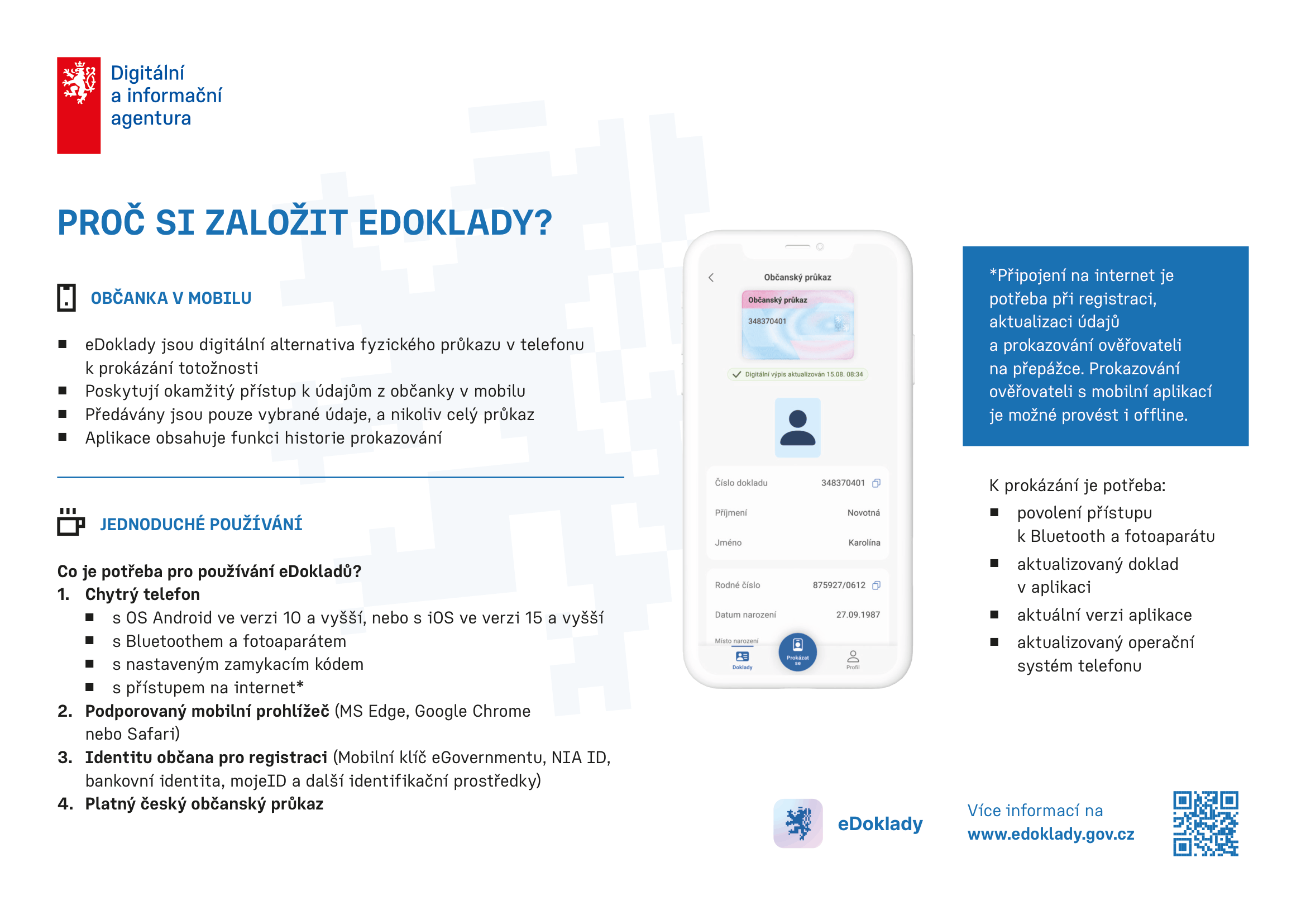 Obec Žďárec - Proč si založit eDoklady?